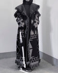 ♥NATIVE PATTERN PONCHO COAT
