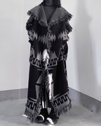 ♥NATIVE PATTERN PONCHO COAT