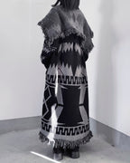♥NATIVE PATTERN PONCHO COAT