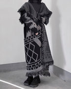 ♥NATIVE PATTERN PONCHO COAT