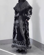 ♥NATIVE PATTERN PONCHO COAT