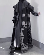 ♥NATIVE PATTERN PONCHO COAT