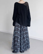 ♥SHEER PANEL RELAXED KNIT