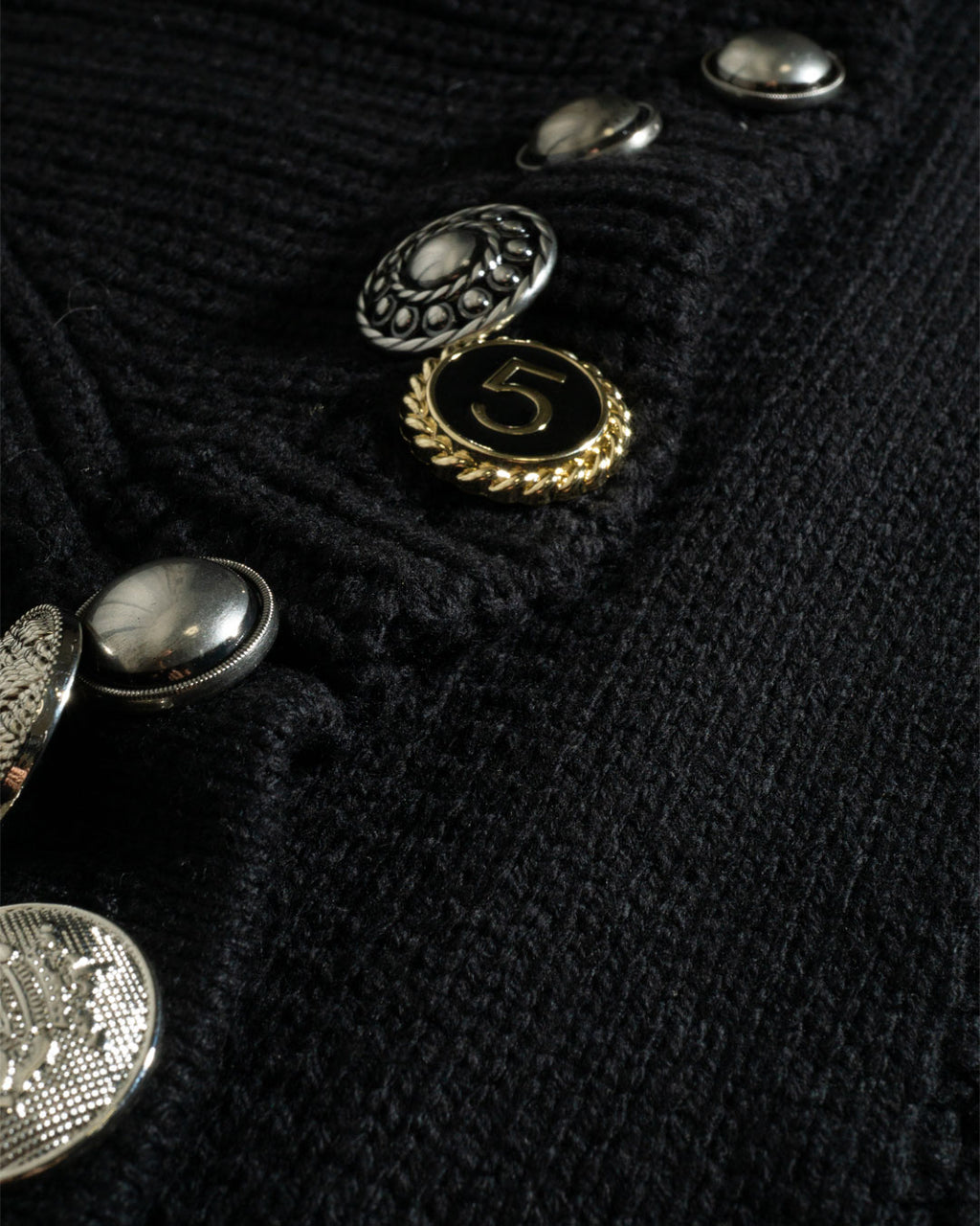 ♥ASYMMETRIC TEXTURE MIX KNIT CARDIGAN