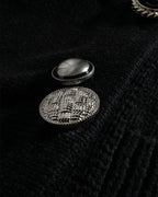 ♥ASYMMETRIC TEXTURE MIX KNIT CARDIGAN