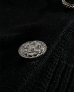 ♥ASYMMETRIC TEXTURE MIX KNIT CARDIGAN