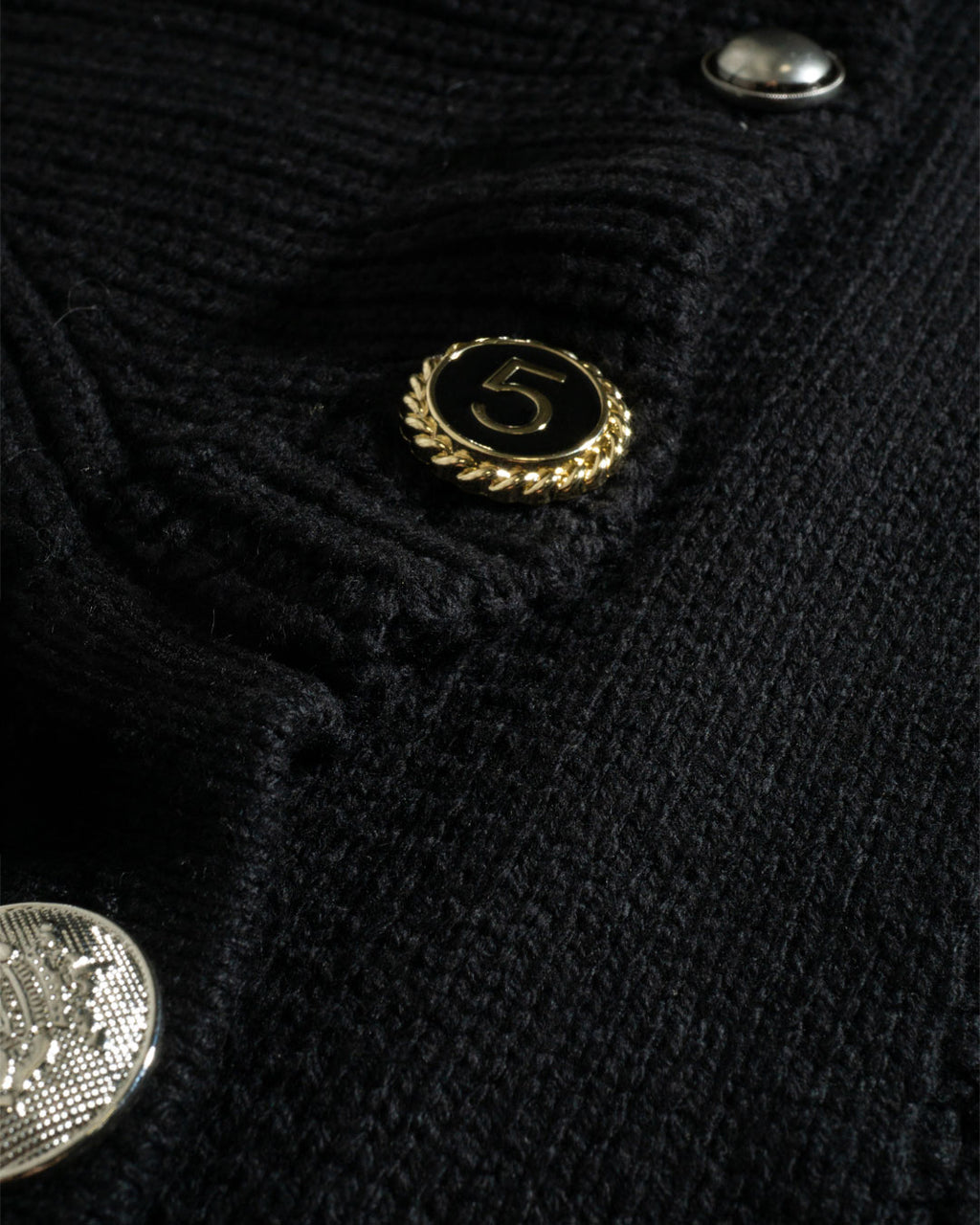 ♥ASYMMETRIC TEXTURE MIX KNIT CARDIGAN