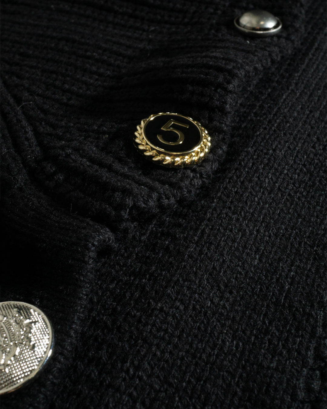 ♥ASYMMETRIC TEXTURE MIX KNIT CARDIGAN