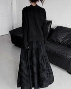 ♥ASYMMETRIC TEXTURE MIX KNIT CARDIGAN