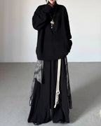 ♥DEEP V-NECK OVERSIZED SWEATER