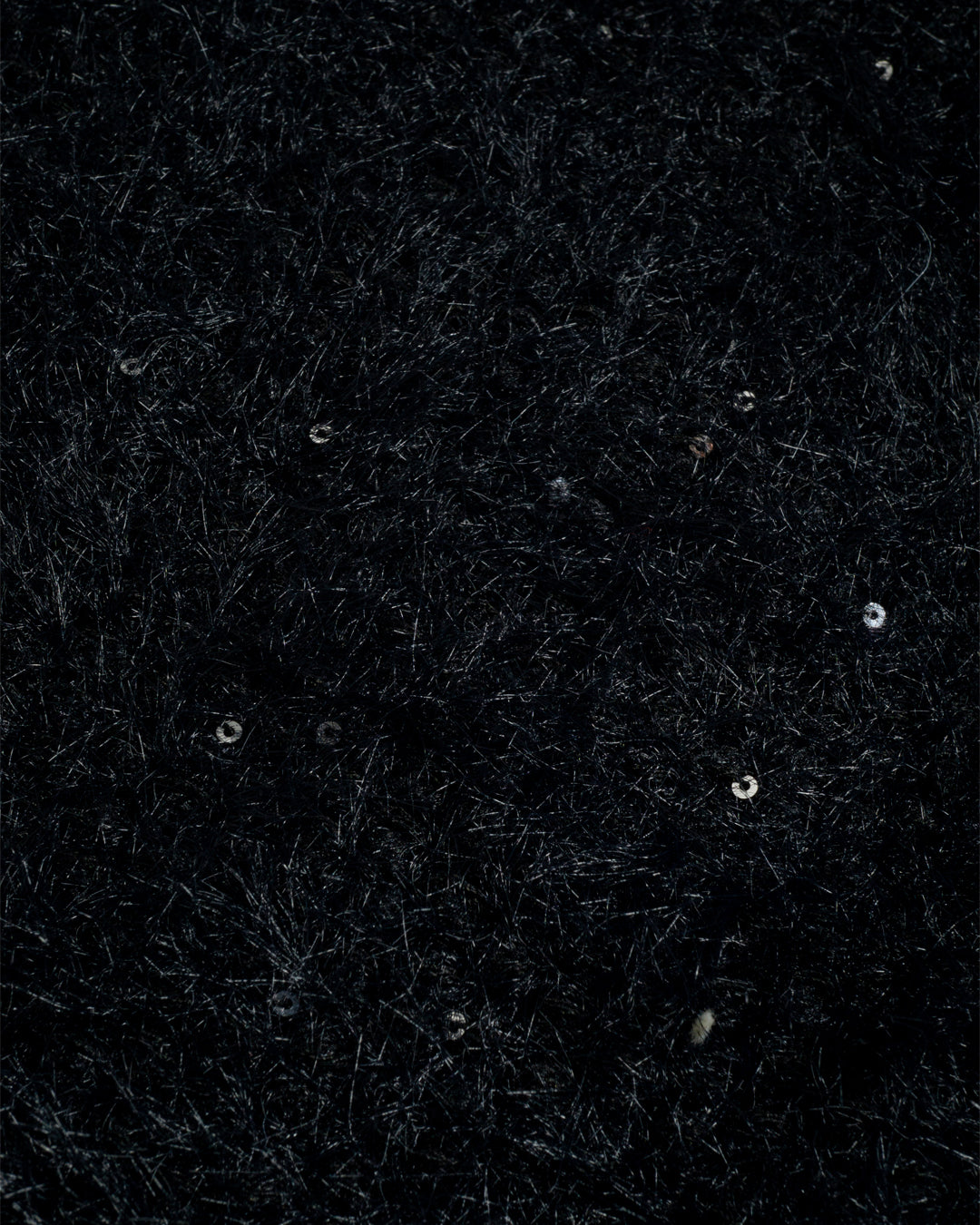 ♥GLITTER SHAGGY LINE RIB KNIT