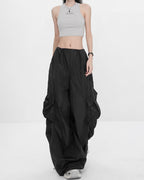 ♥ULTRA WIDE NYLON CARGO PANTS