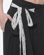 ♥LACE TIE WIDE PANTS