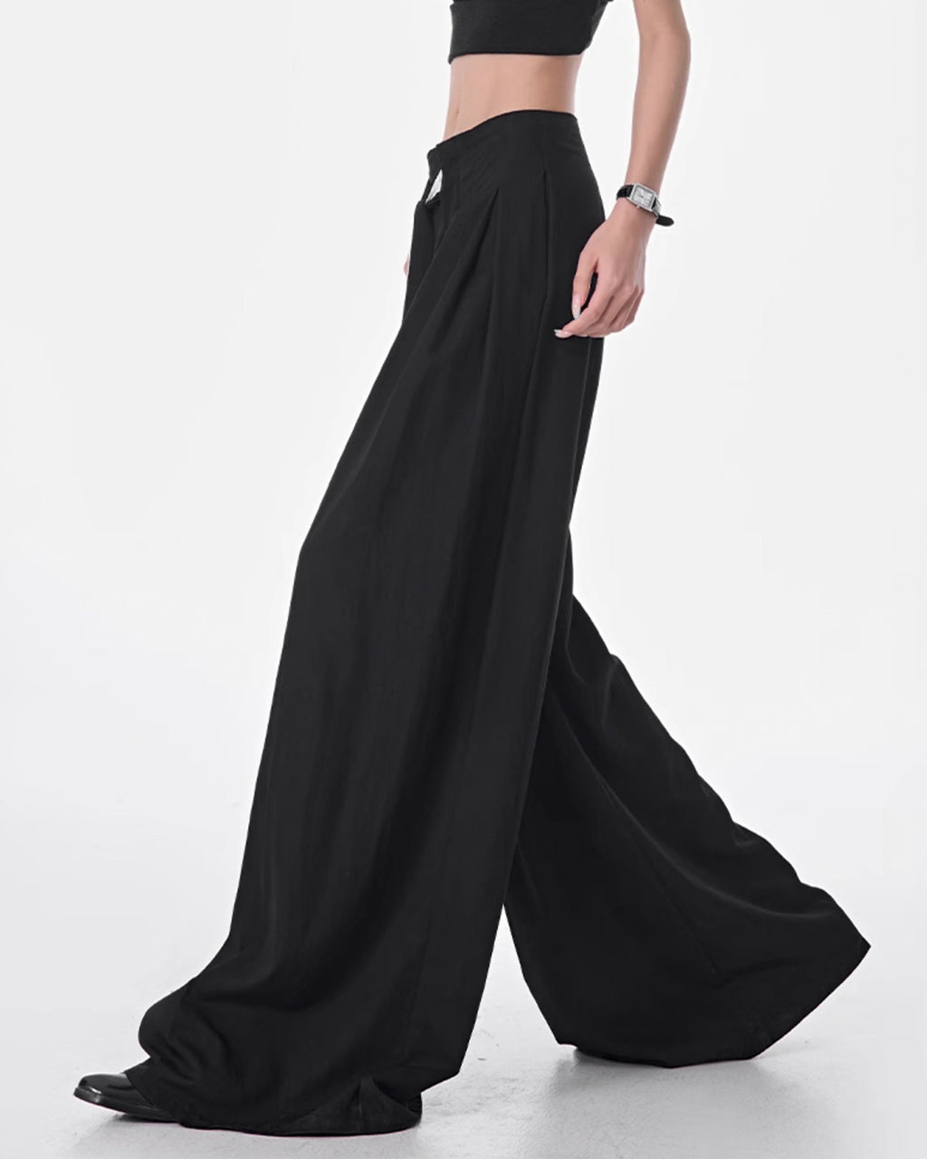 ♥LACE TIE WIDE PANTS