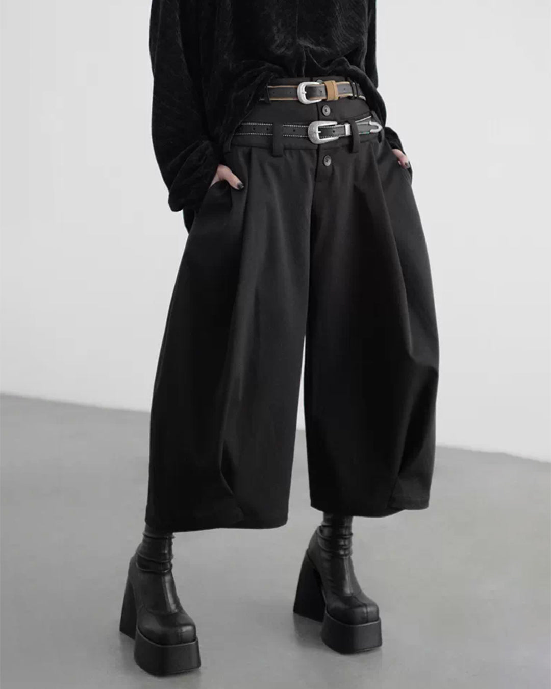 ♥DOUBLE WAIST LAYERED BALLOON PANTS