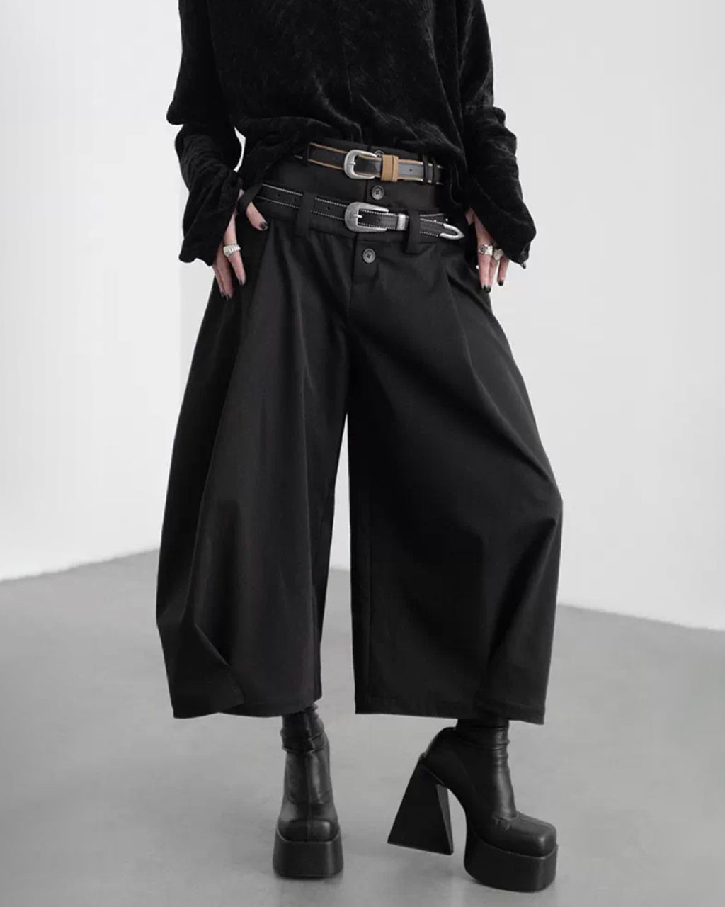♥DOUBLE WAIST LAYERED BALLOON PANTS