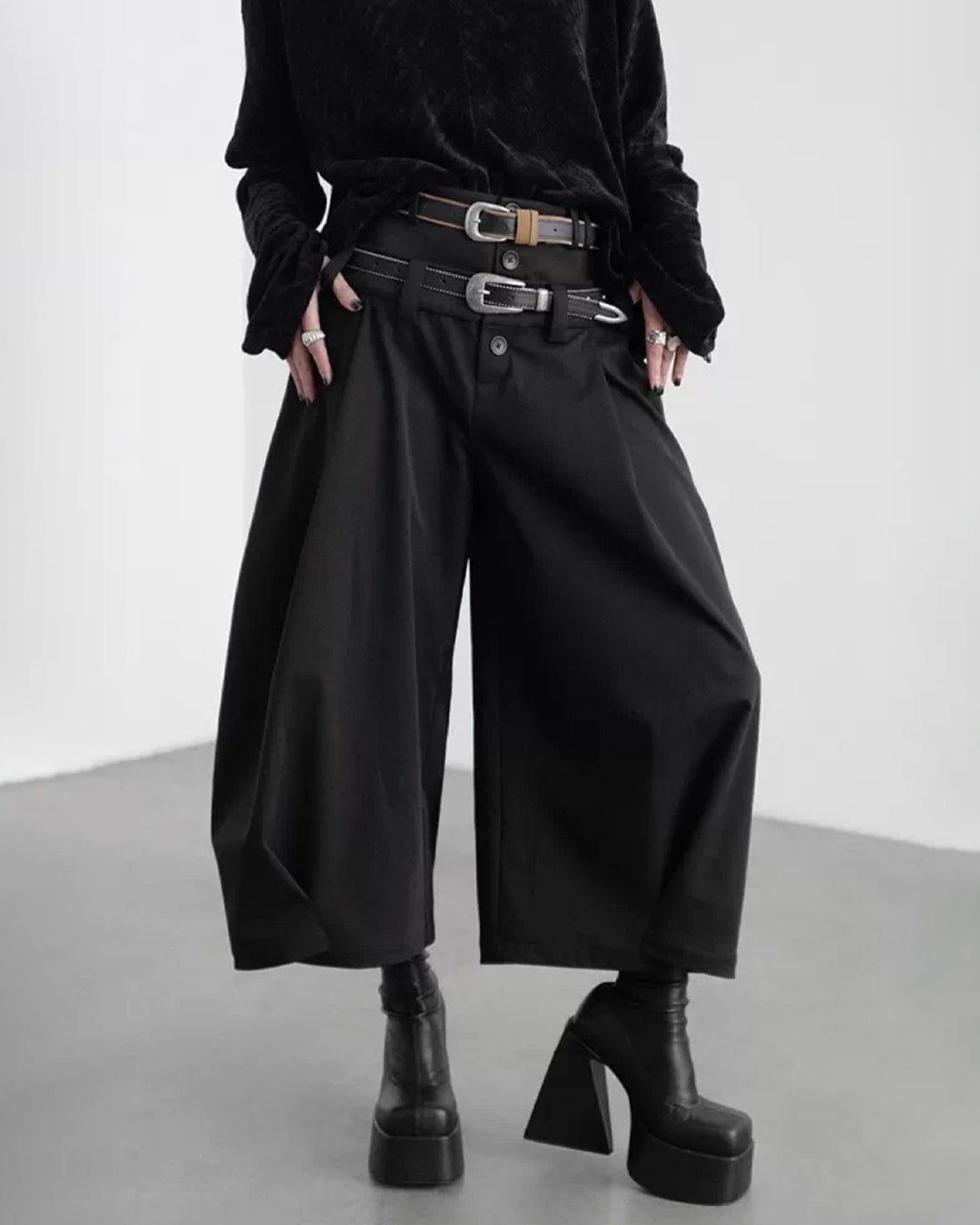 ♥DOUBLE WAIST LAYERED BALLOON PANTS