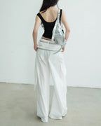 ♥DOUBLE WAIST WIDE CARGO PANTS