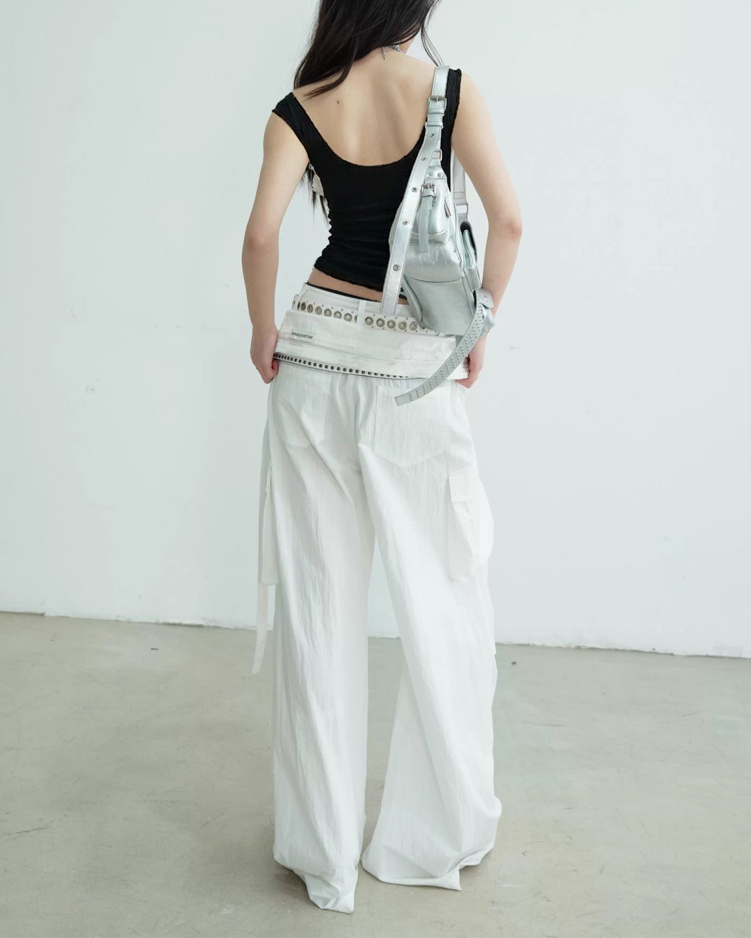 ♥DOUBLE WAIST WIDE CARGO PANTS