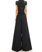 ♥TUCKED WIDE LEG TIE PANTS