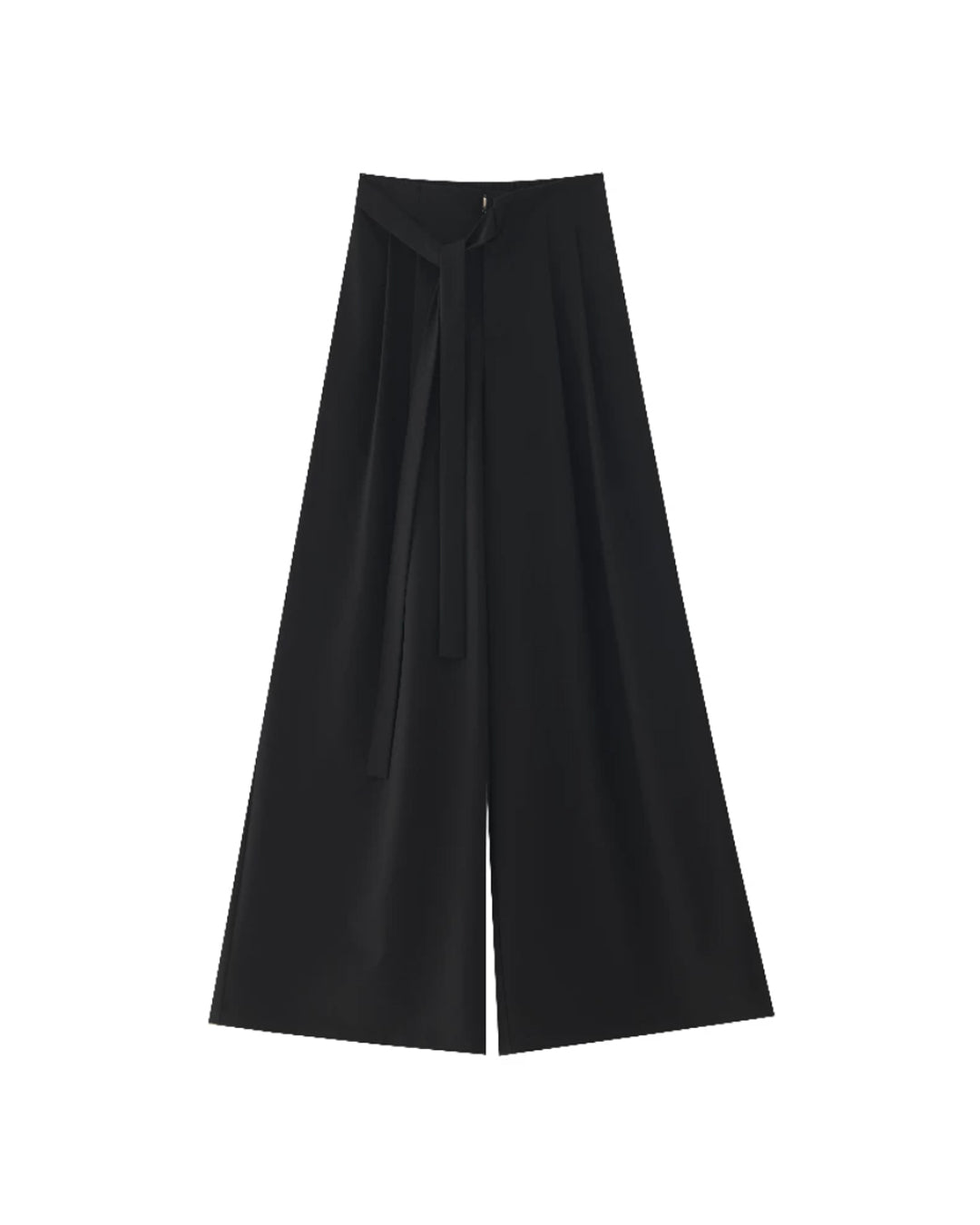 ♥TUCKED WIDE LEG TIE PANTS