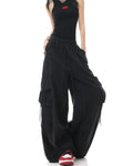 ♥DRAPED WIDE CARGO PANTS