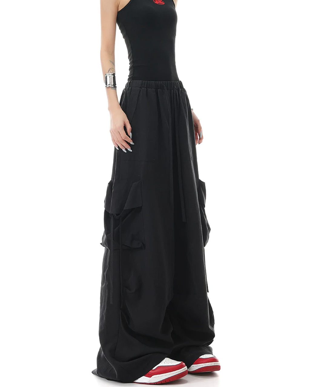 ♥DRAPED WIDE CARGO PANTS