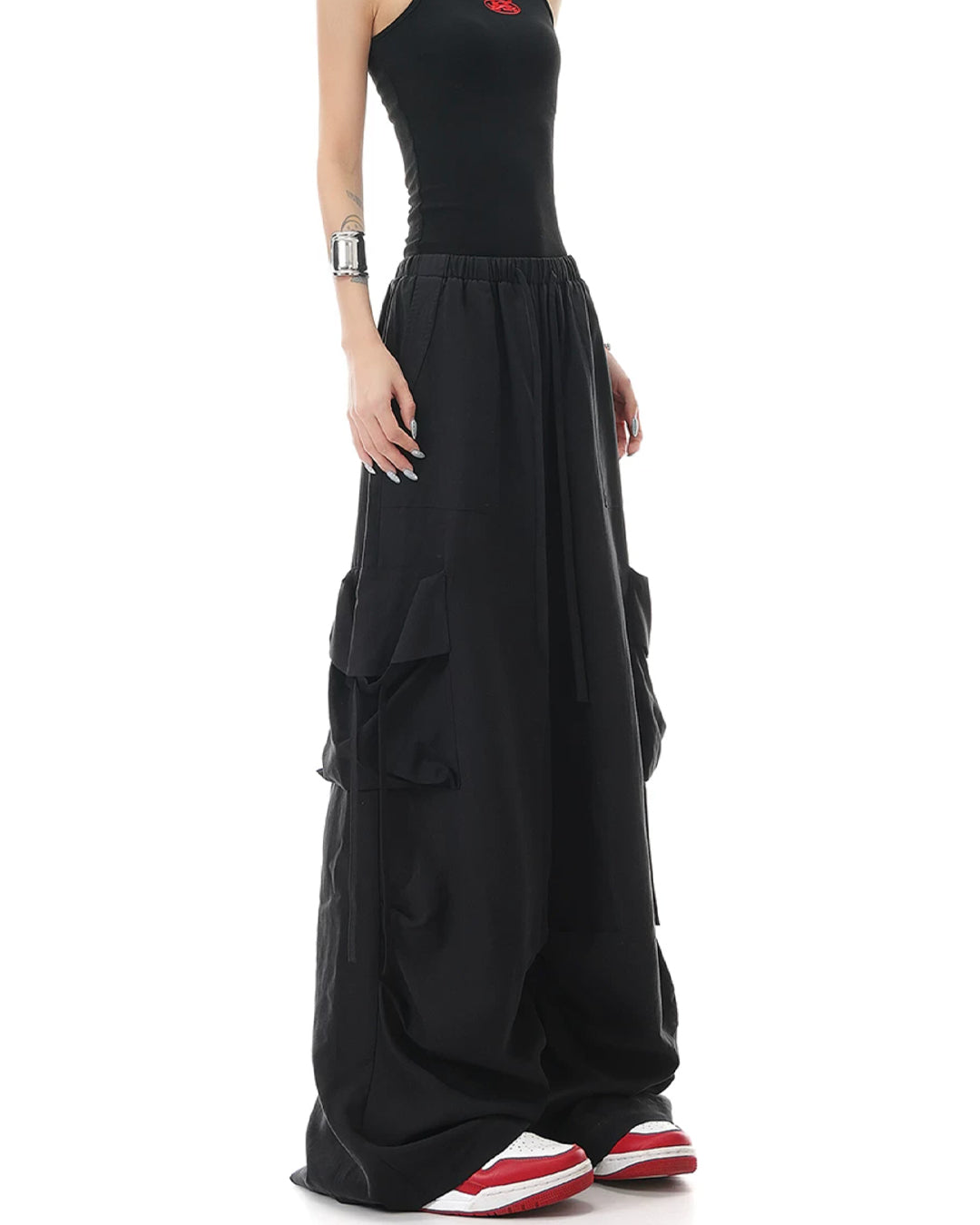 ♥DRAPED WIDE CARGO PANTS