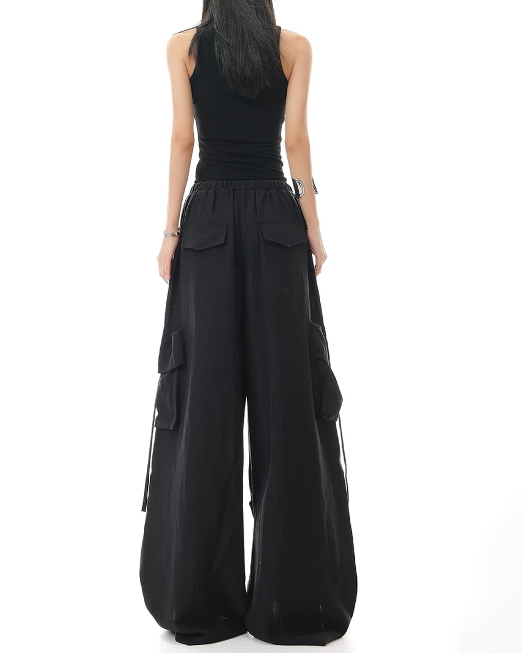 ♥DRAPED WIDE CARGO PANTS