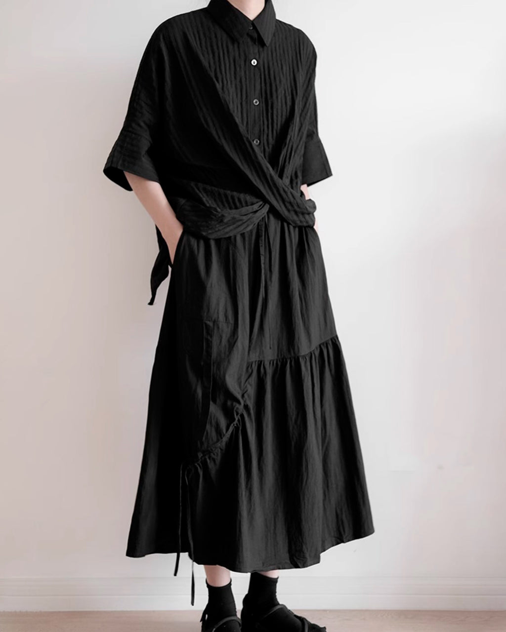 ♥CROSS HEM SHIRT