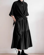 ♥CROSS HEM SHIRT