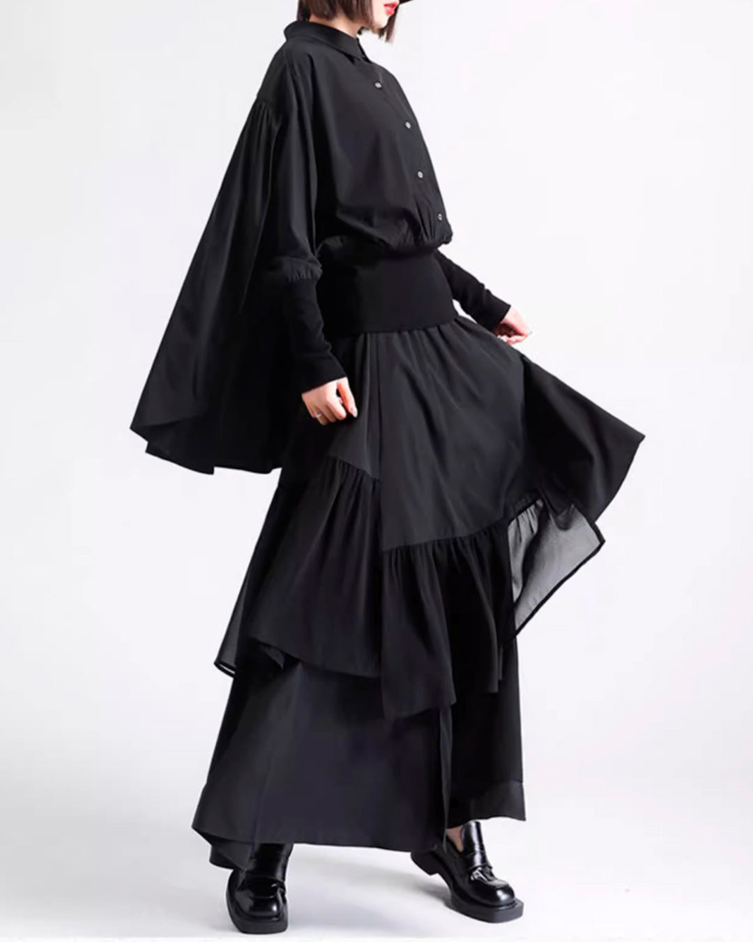 ♥CROW CAPE SHIRT