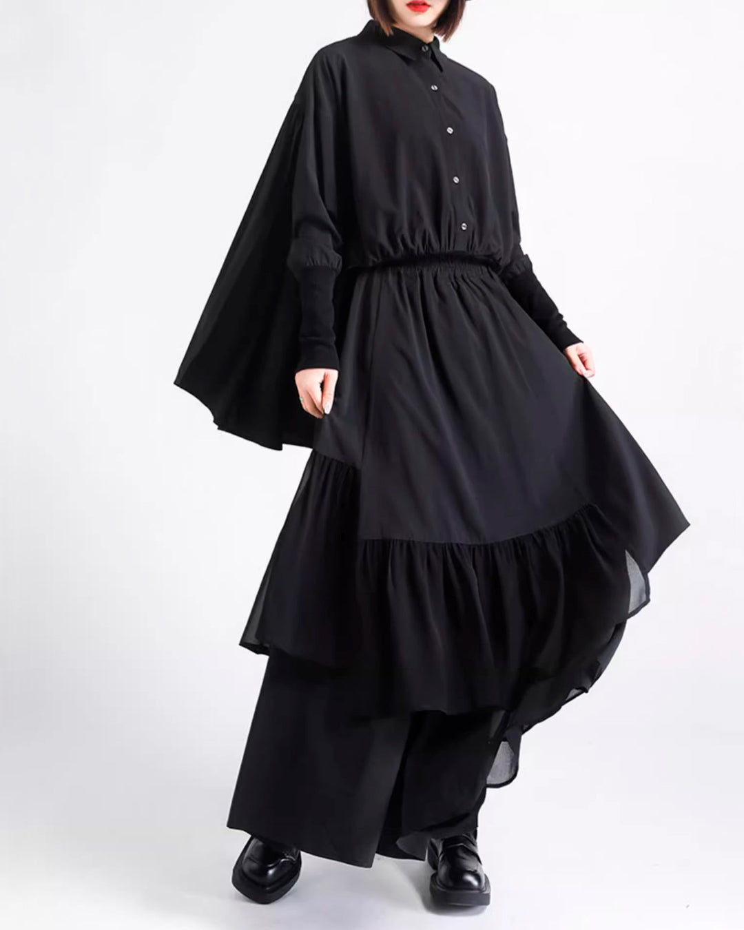 ♥CROW CAPE SHIRT