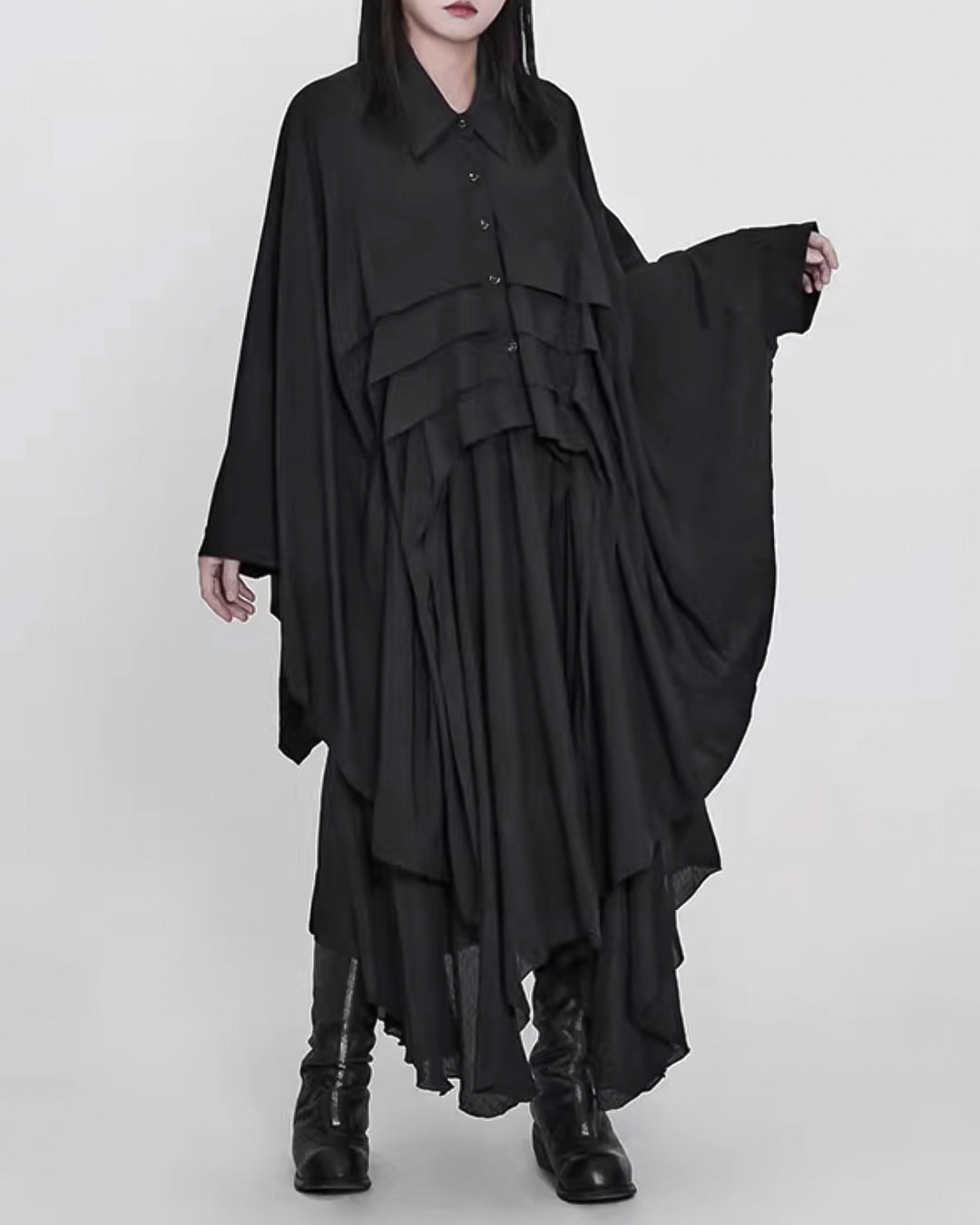 ♥MIDNIGHT WING CAPE SHIRT