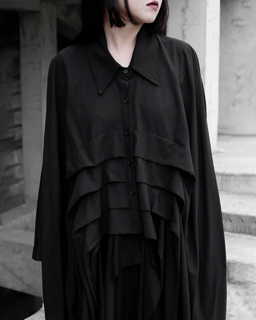 ♥MIDNIGHT WING CAPE SHIRT