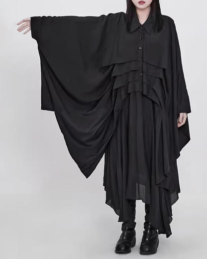 ♥MIDNIGHT WING CAPE SHIRT