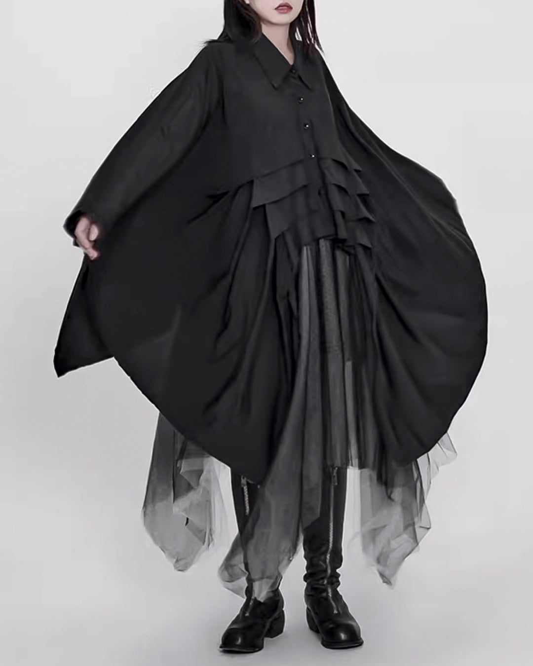 ♥MIDNIGHT WING CAPE SHIRT