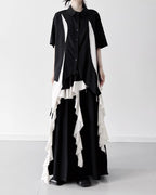 ♥RAW EDGE DRAPE PANEL SHIRT