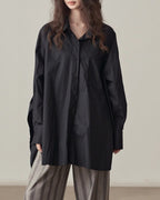♥BACK RIBBON OVERSIZED SHIRT