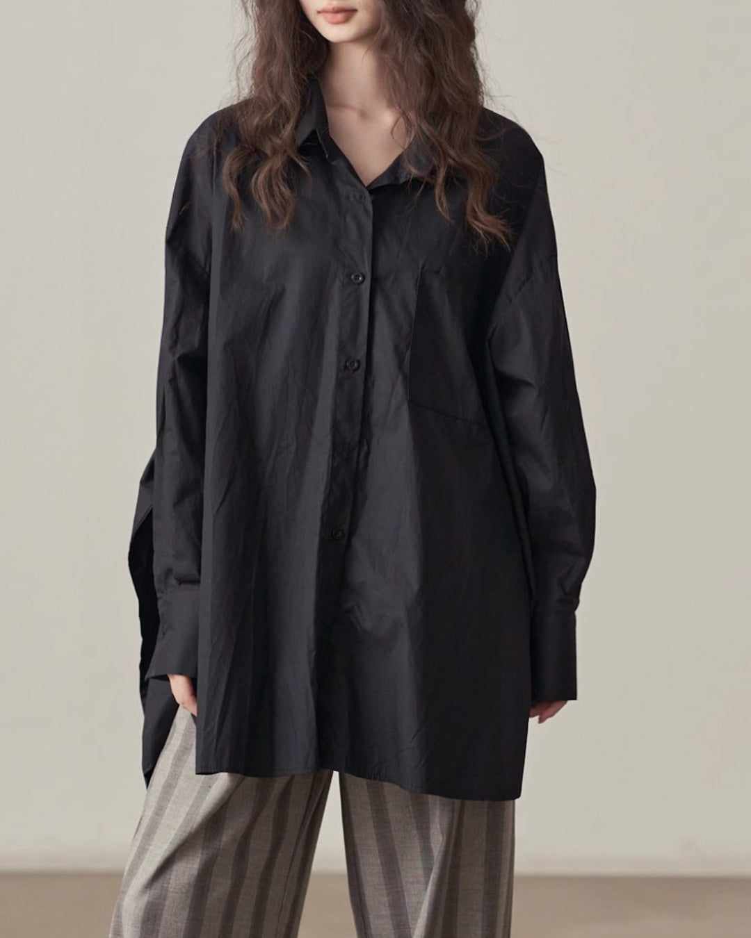 ♥BACK RIBBON OVERSIZED SHIRT