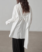 ♥BACK RIBBON OVERSIZED SHIRT