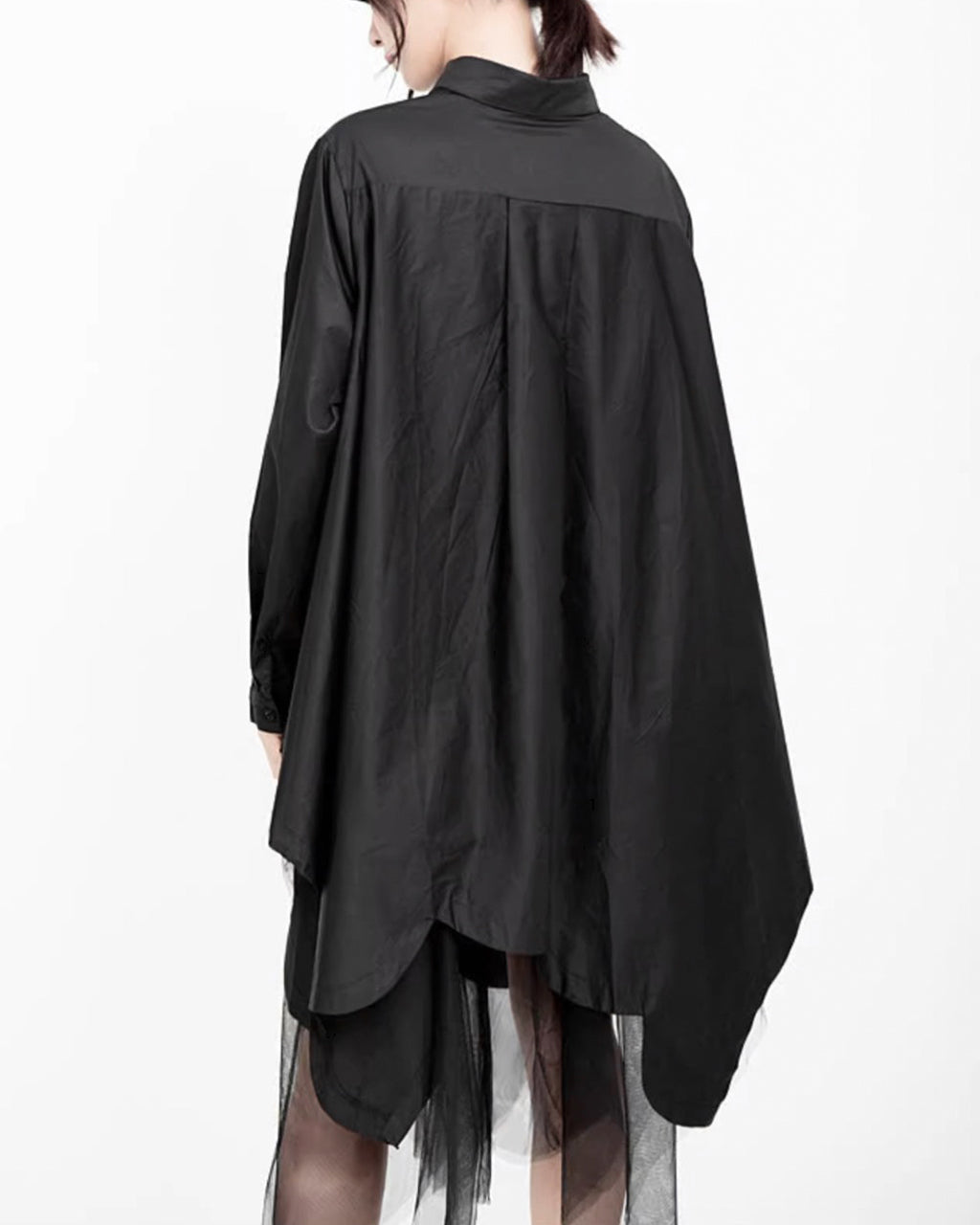 ♥SHEER LAYER FLARE SHIRT