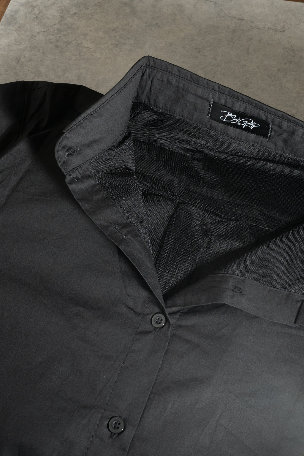 ♥SHEER LAYER FLARE SHIRT