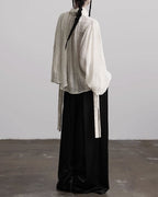 ♥VINTAGE RUFFLE FRONT BLOUSE
