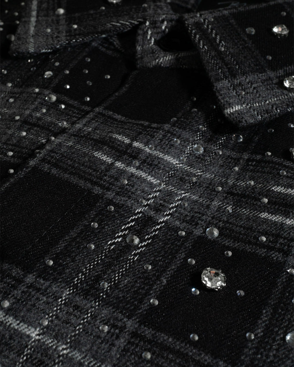 ♥RHINESTONE EMBELLISHED CHECK SHIRT