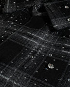 ♥RHINESTONE EMBELLISHED CHECK SHIRT