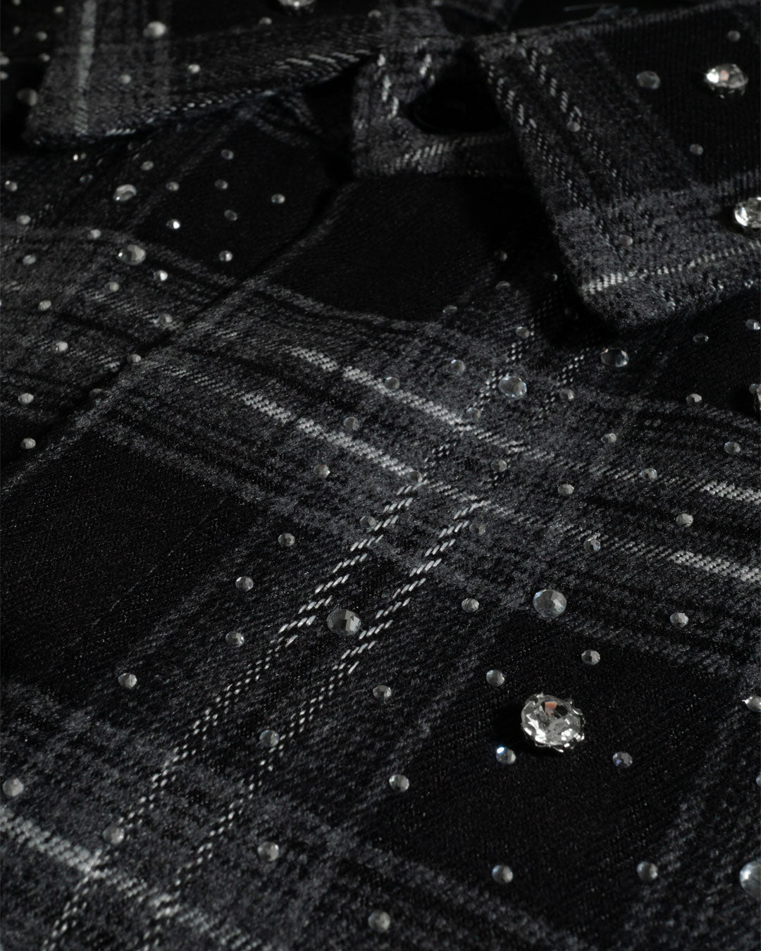 ♥RHINESTONE EMBELLISHED CHECK SHIRT