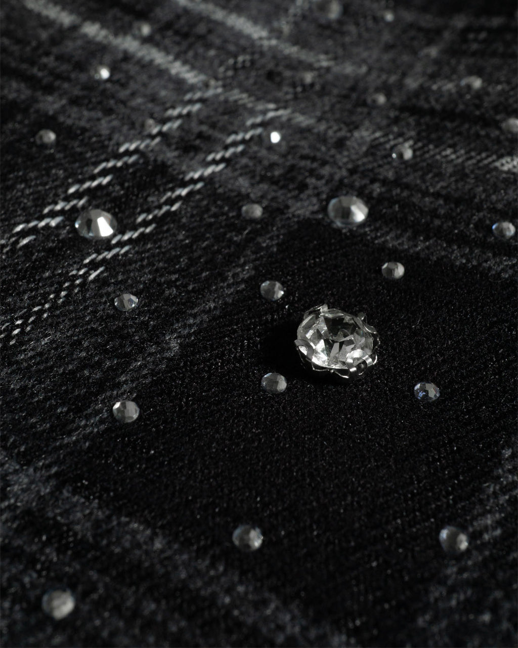 ♥RHINESTONE EMBELLISHED CHECK SHIRT