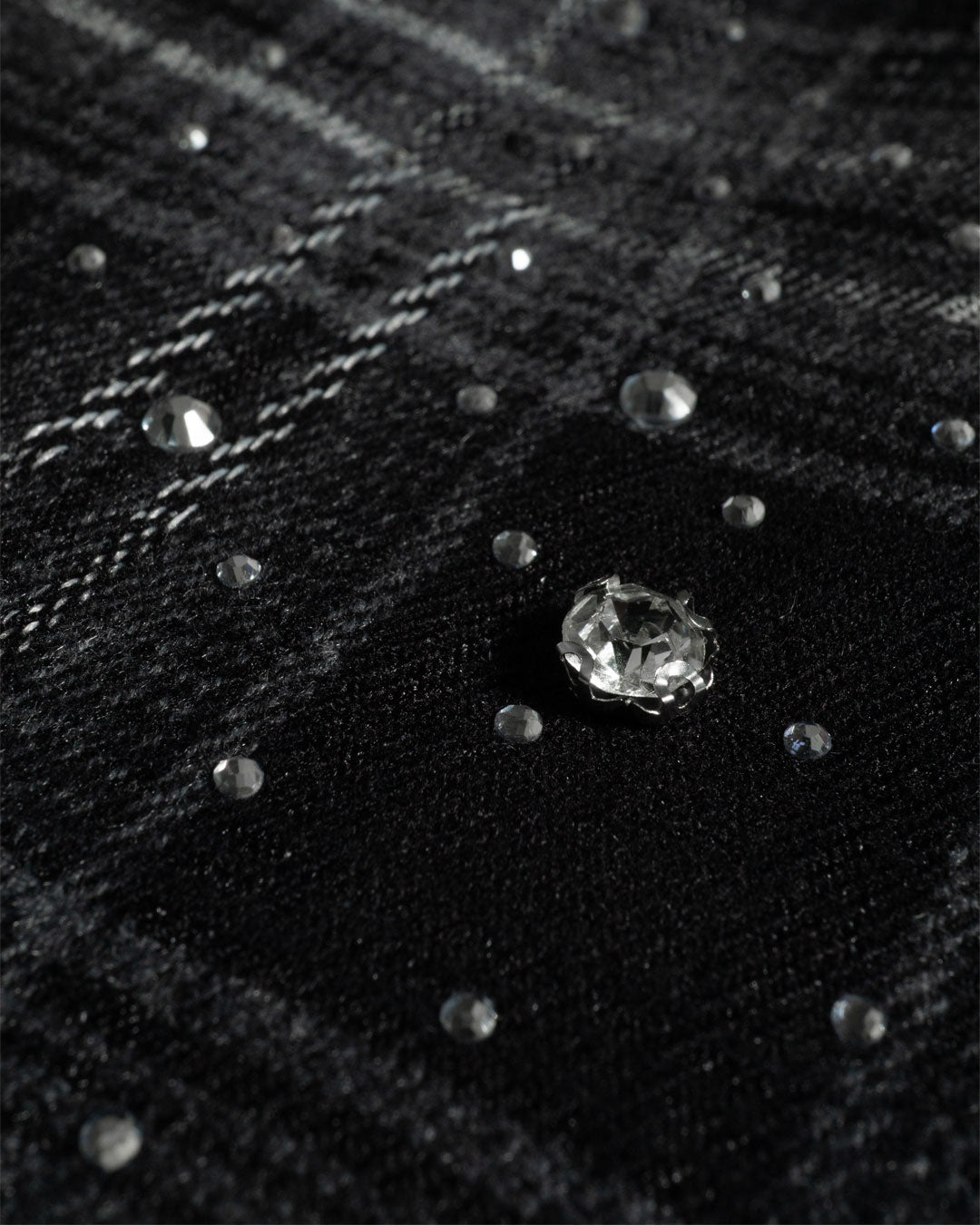 ♥RHINESTONE EMBELLISHED CHECK SHIRT