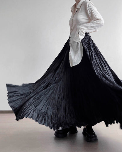 ♥IRREGULAR WRINKLED SKIRT